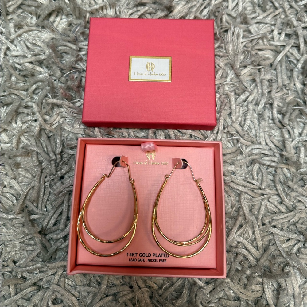 House Of Harlow Gold Hoop Earrings